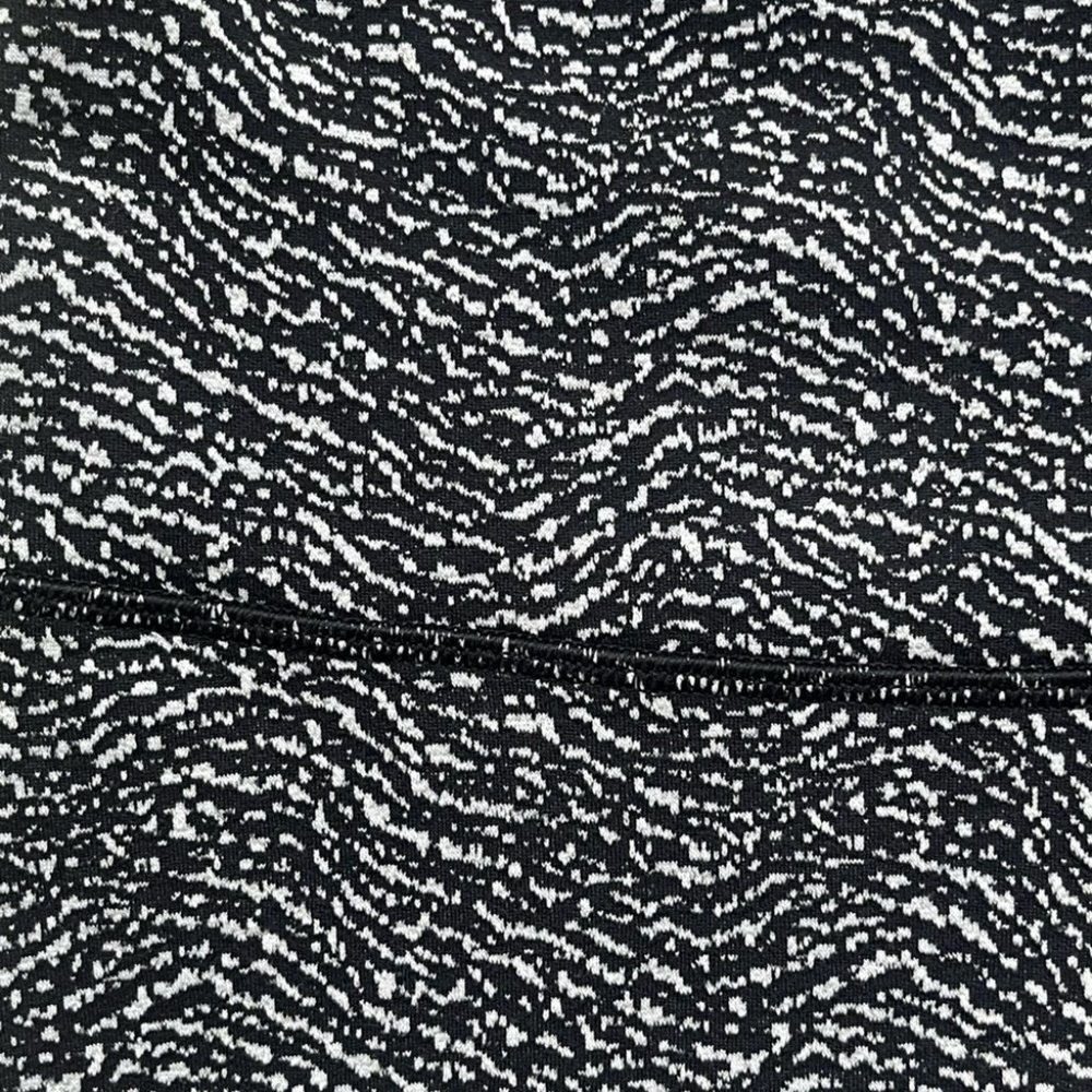 Lululemon Wunder Under Luon Ripple Jacquard Crop White Black Align - Picture 6 of 10